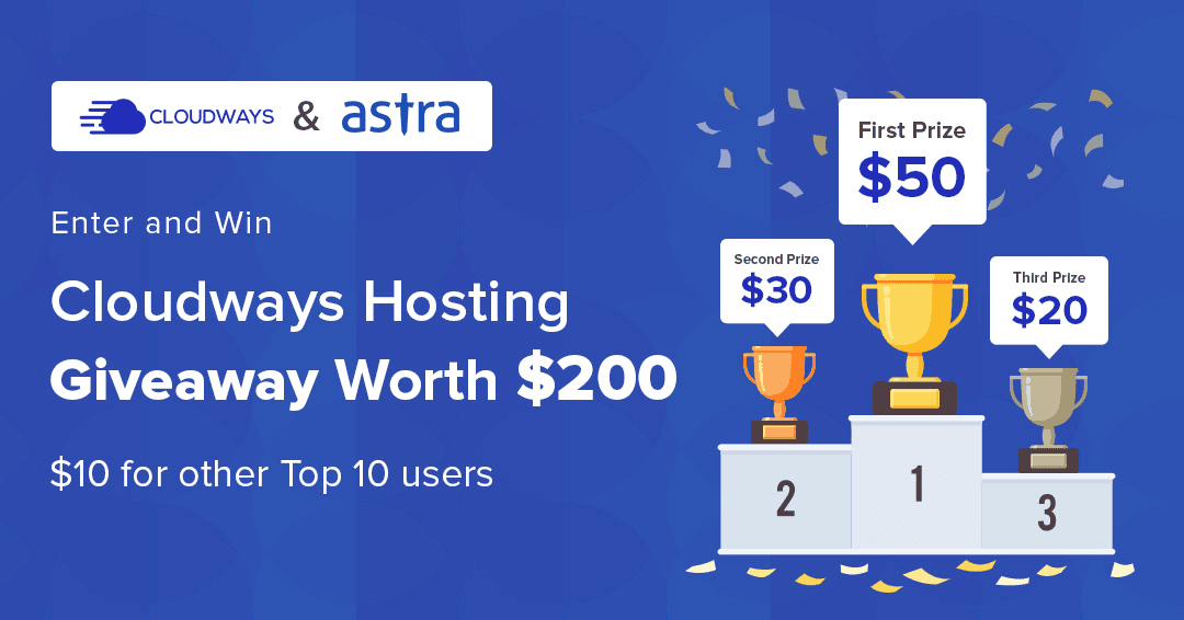 Cloudways Hosting Giveaway Worth $200. Participate and Win!