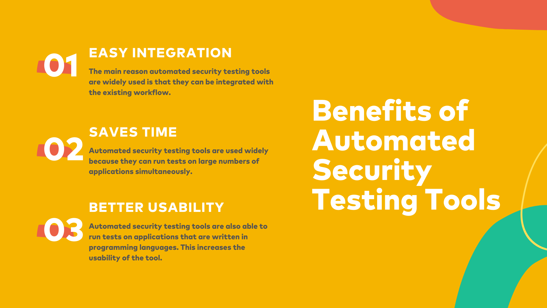 Benefits of Automated Security Testing Tools