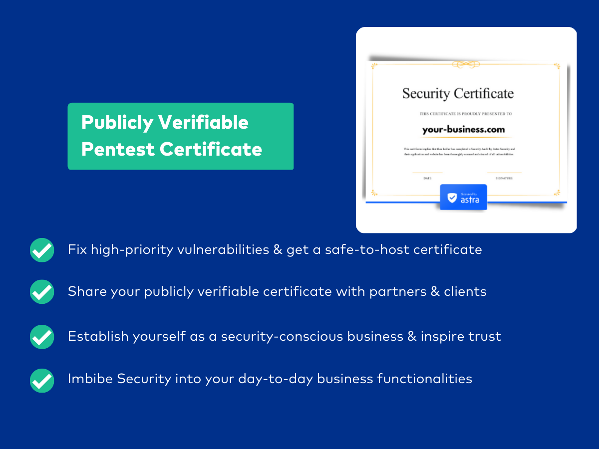 Pentest certificate