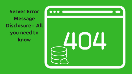 Server Error Message Disclosure