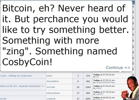 Cryptocurrency forum defaced: website defacement example