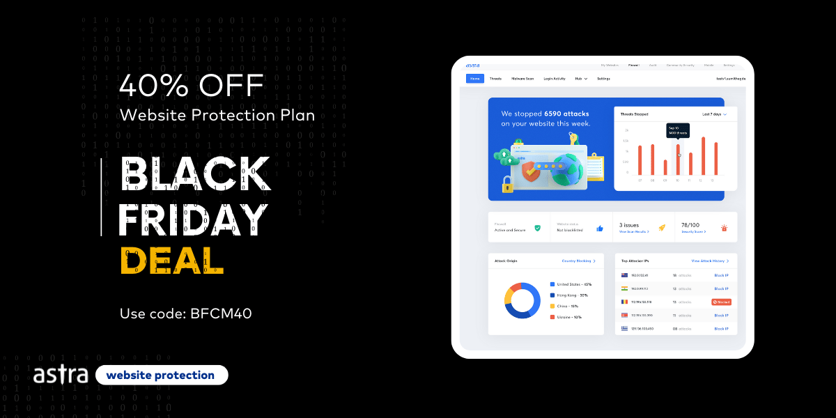 black friday deals astra website protection