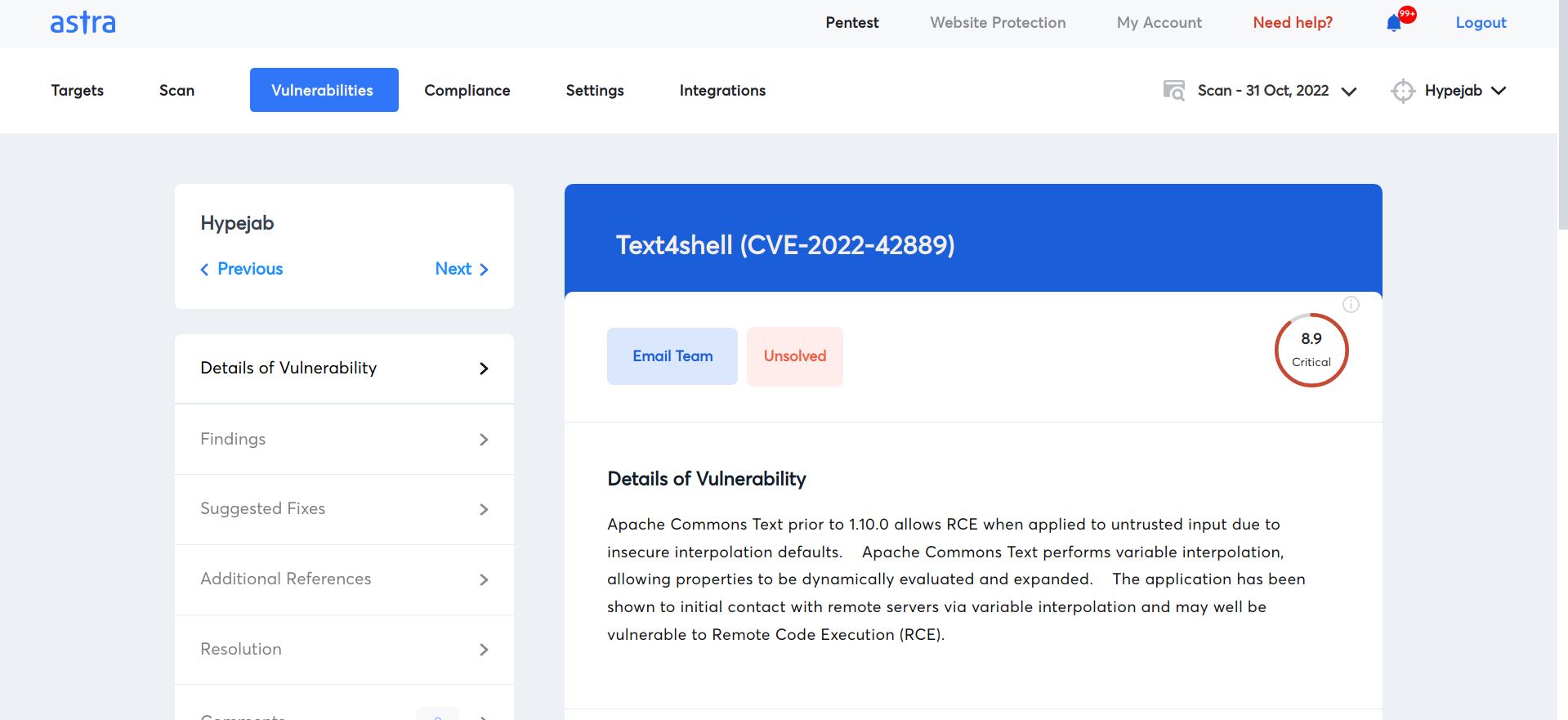 Text4shell (CVE-2022-42889)