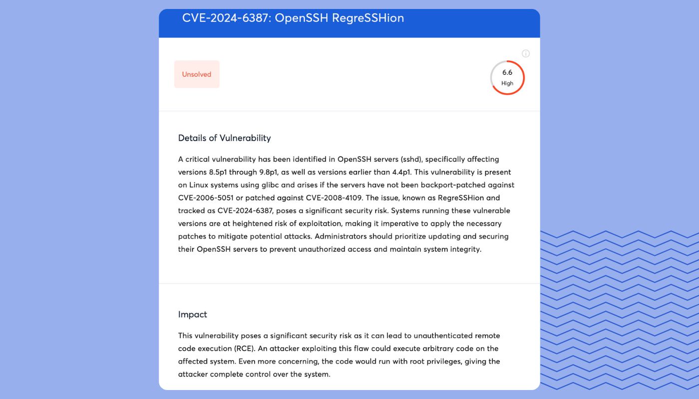 Critical OpenSSH Vulnerability Detection Astra