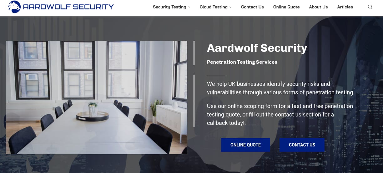 Aardwolf Security - Penetration testing companies UK