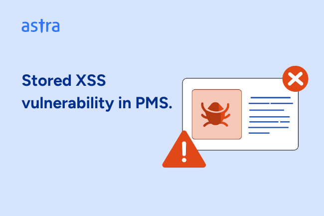 Stored XSS vulnerability in PMS