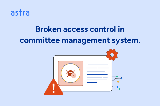 Broken access control in committee management system.