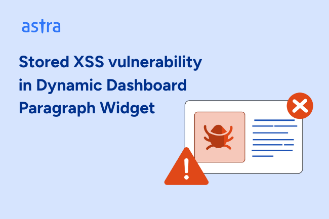 Stored XSS vulnerability in Dynamic Dashboard Widget