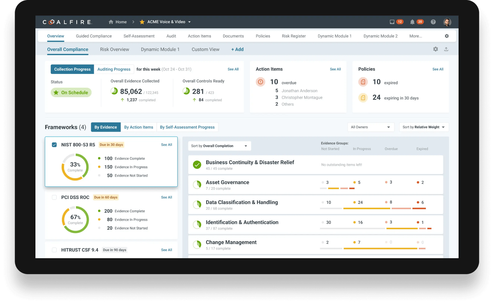 coalfire dashboard