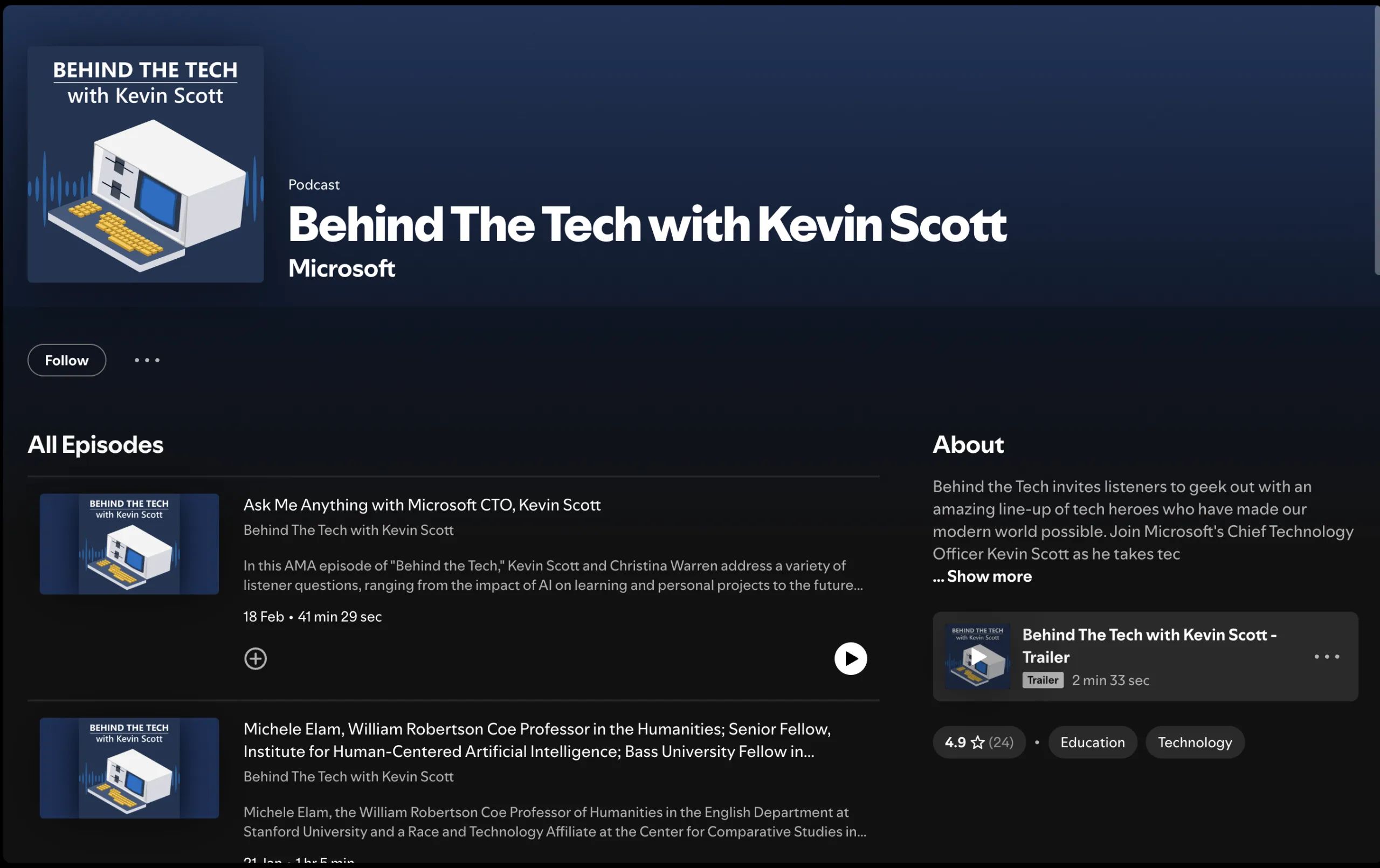Behind the Tech with Kevin Scott