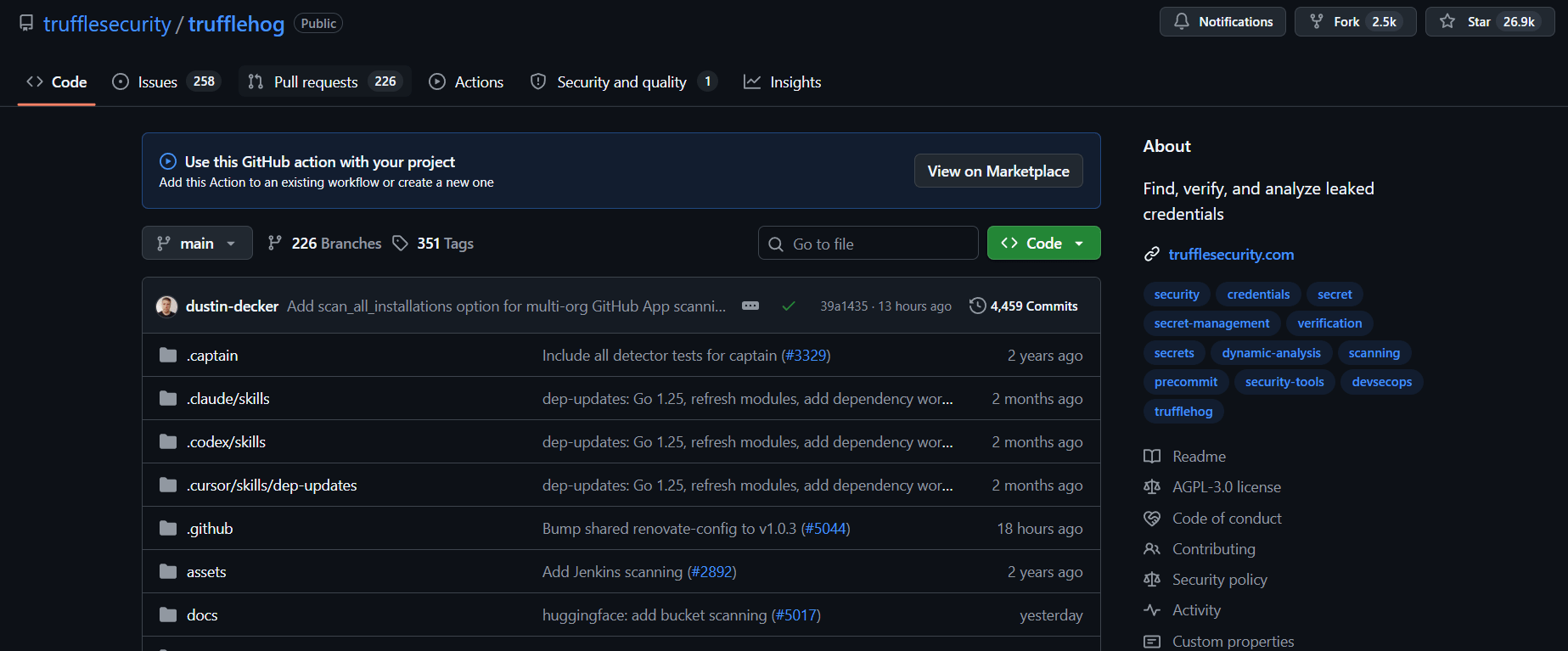 Gitleaks code security scan tools