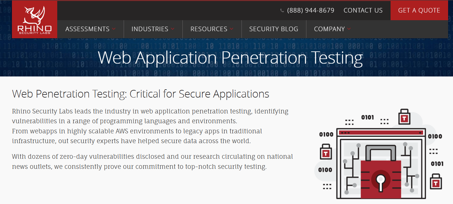 Rhino security labs web app penetration testing providers