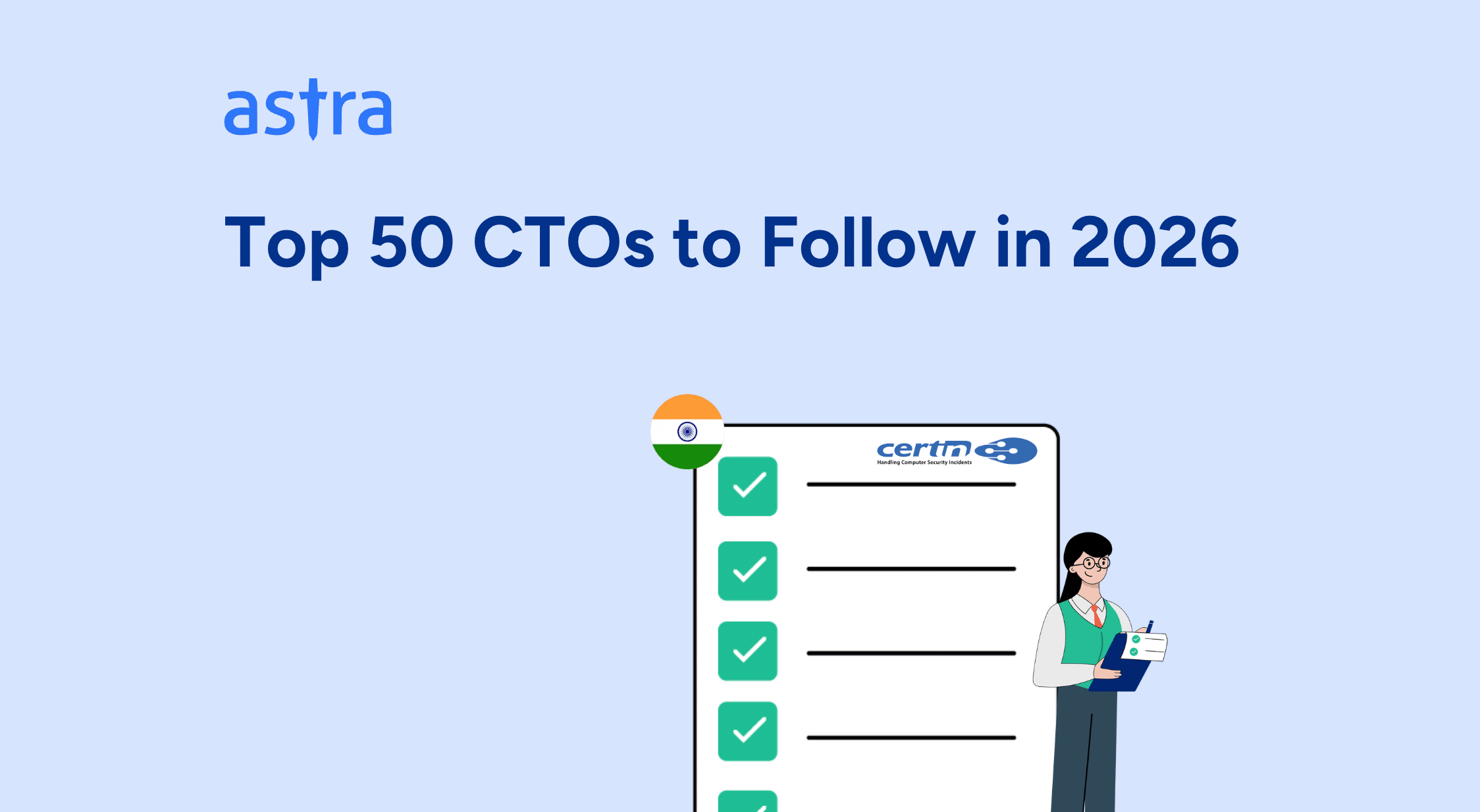 Top 50 CTOs to Follow in 2026 by Astra Security