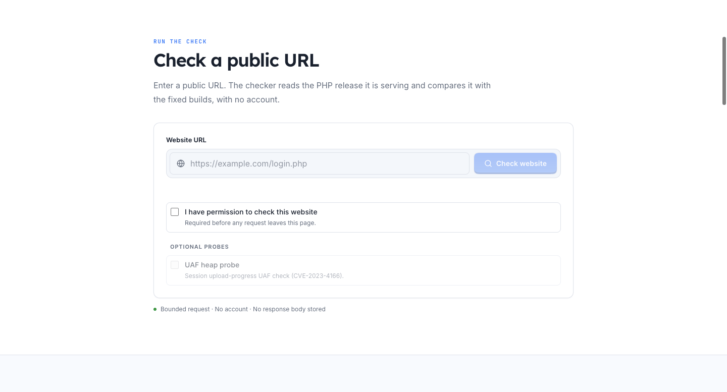 PHP2Shell exposure checker