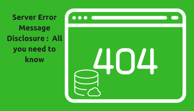 Server Error Message Disclosure