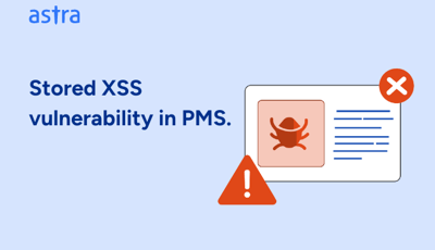 Stored XSS vulnerability in PMS