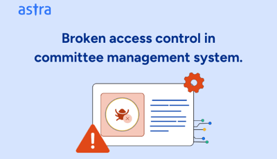 Broken access control in committee management system.