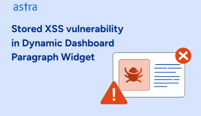 Stored XSS vulnerability in Dynamic Dashboard Widget