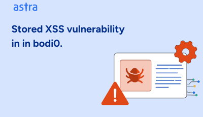 Stored XSS vulnerability in bodiO